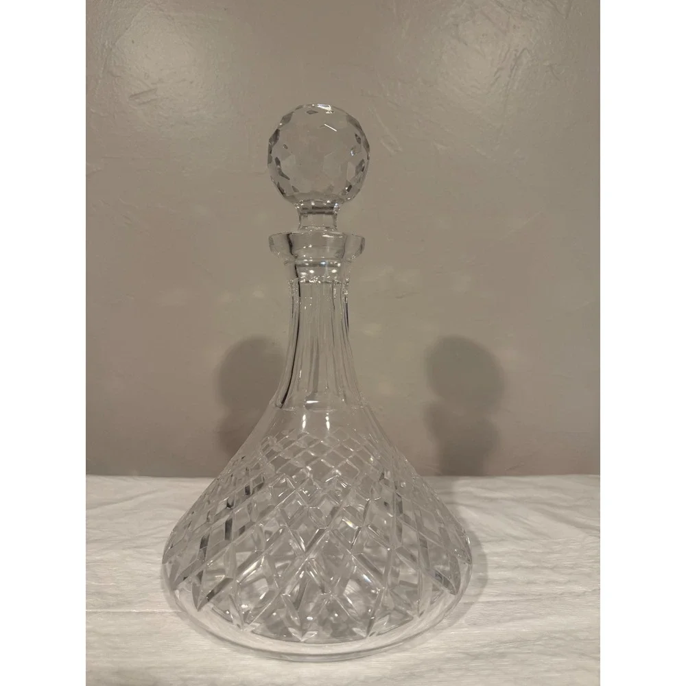 Waterford Crystal Alina  Ships Decanter Unisex OS Clear Excellent Diamond Cut